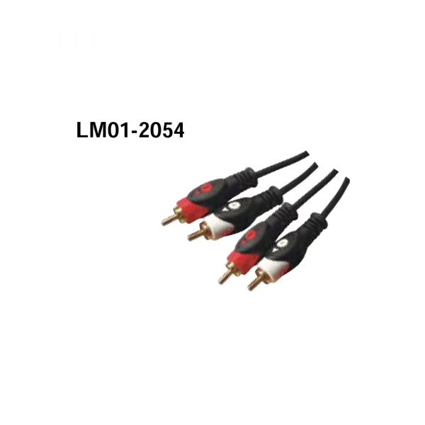 2RCA Plugs W/Black Cable