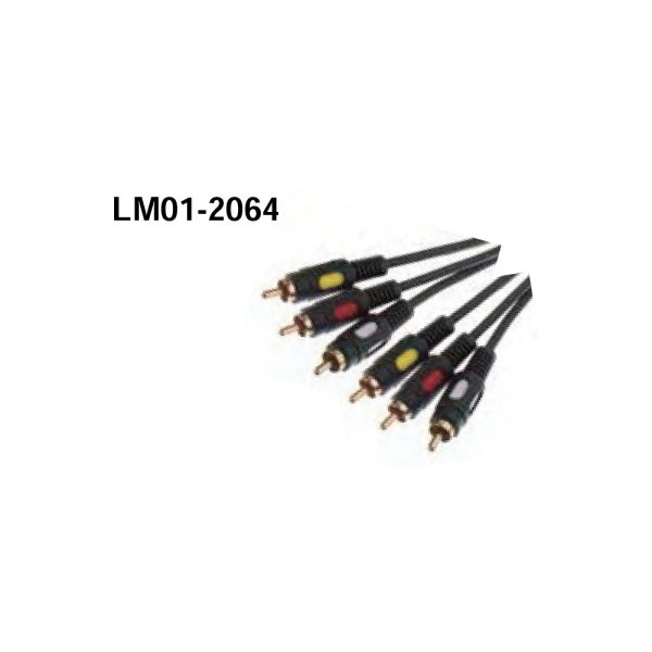 LM01-2064 3RCA Plugs - 3RCA Plugs Red/Green/ Blue