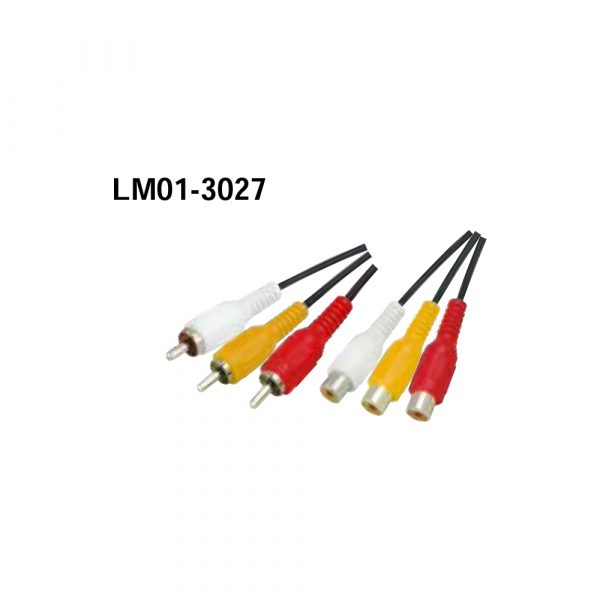 LM01-3027 3RCA Plugs - 3RCA Jacks