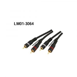 LM01-3064 2RCA Plugs - Plugs OD:6+2+6mm Gold