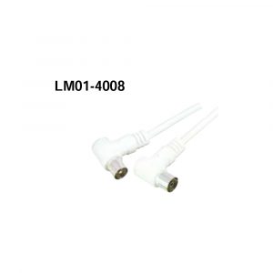 LM01-4008 9.5mm TV Plug(angle) - Jack(Angle), 3C2V